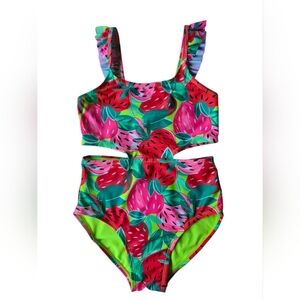 Girls Cat & Jack Strawberry One Piece Swimsuit Size M 7